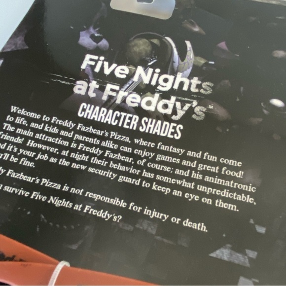 FNAF Freddy Fazbear Halloween Costume Mask Sunglasses Five Nights at Freddys New - Picture 7 of 11